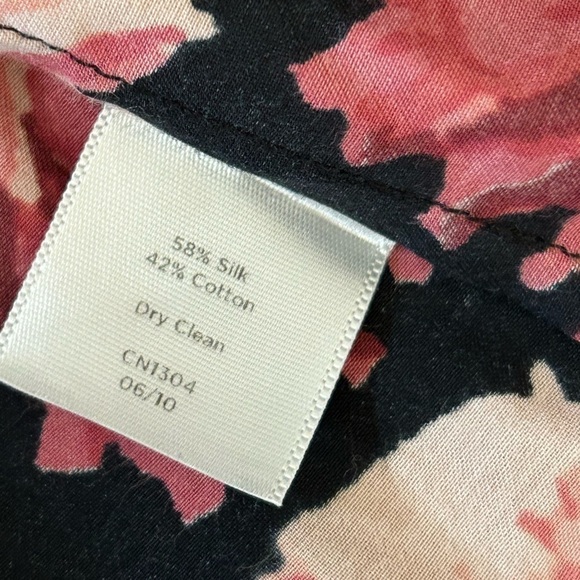 Talbots sleeveless floral silk cotton top Sz-12P. R10 - Picture 8 of 8